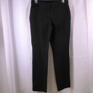 Chico's Black Cotton Blend Mid-Rise Tailored Dress Pants Women's 0 US 4 30x29